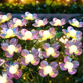 NBQQ Solar Garden Lights- New Upgraded Solar Swaying Light,Solar Firefly Lights,Solar Lights Outdoor Waterproof,Sway by Wind,Perfect Gardening Gifts for Women, Holiday and Christmas Decoration(4pack)