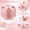 Epakh Pink Pencil Holder for Desk 360 Degree Rotating Bling