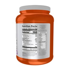 NOW Foods Sports Nutrition, Pea Protein 24 g, Easily Digested, Creamy Chocolate Powder, 2-Pound