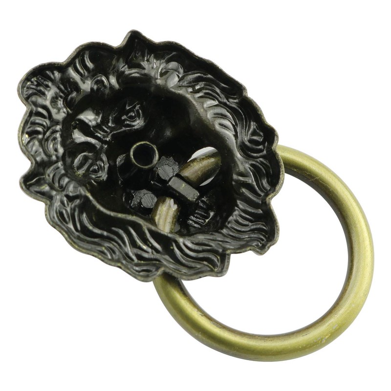 Tegg 5PCS Ancient Bronze Chinese Style Lion Head Pull Handle