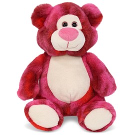 DolliBu Pink Tie-Dye Bear Super Soft Stuffed Animal, Cute Realistic Stuffed Animals for Girls, Boys, Adults Animal Gifts, Kids Nursery Decor for Newborn, Cuddly Soft Baby Plush Toys - 9 Inches