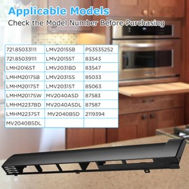 MDX61912701 Microwave Vent Grill for LG LMV2031ST, LMH2016ST, YOBFO Airflow Design Microwave Oven Top Vent Grille Replace Models AP5202555, 2119394,LMHM2237BD LMHM2017SB