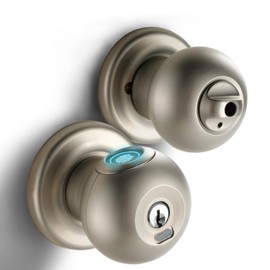 hiencetec Smart Door Lock, Fingerprint Door Knob with Lock, Autolock Biometric Door Lock, Keyless Thumbprint Entry Door Lock for Bedrooms, Hotels, Apartments, Offices and Garages