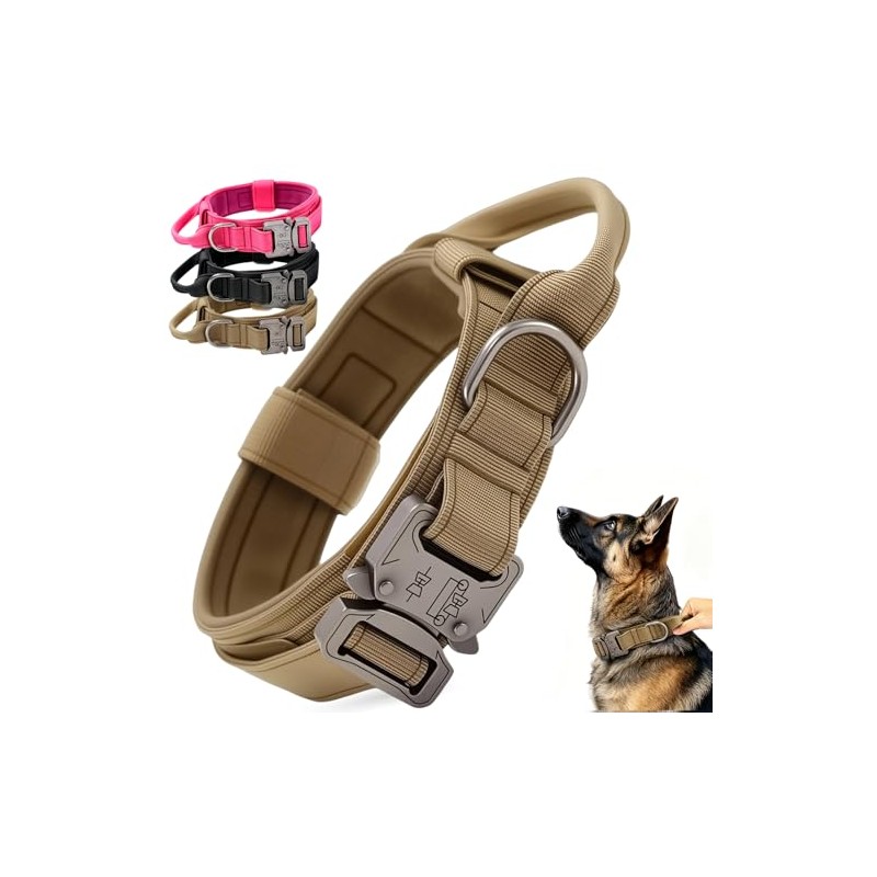 Collar de Perro Táctico, Collar para Perro de Nailon Militar
