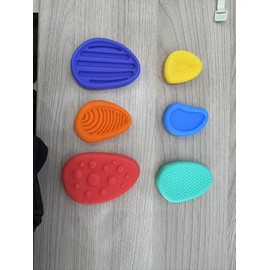 Fidget Toys Sensory Stone for Autism Kids, 6 Pack, Textured Soft Worry Calming Stone (6 PCS)