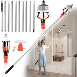 TianXiuShan High Ceiling Light Bulb Changer with Pole,Light Bulb Removal Tool for Household (Orange)