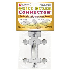 Guidelines4quilting - Quilt Ruler Connector/Handle for Rulers and Templates - Alignment Tabs and Lip Edge for Perfect Alignment - Unbreakable - Left-Handed Friendly - Suction Cups - Built-in Handle