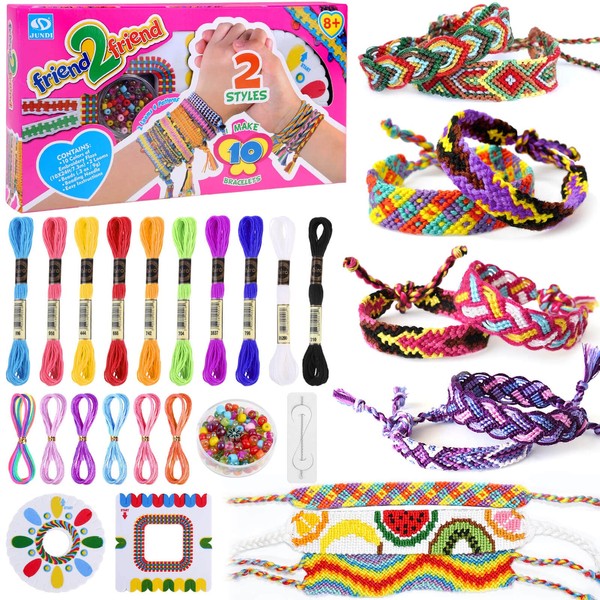 modacraft Friendship Bracelets Craft Set with Beads Cotton Yarn Cords