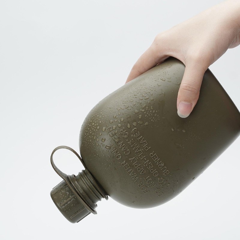 Canteen Kit with Cover, Travel Outdoor Canteen Set, Lightweight Drinking