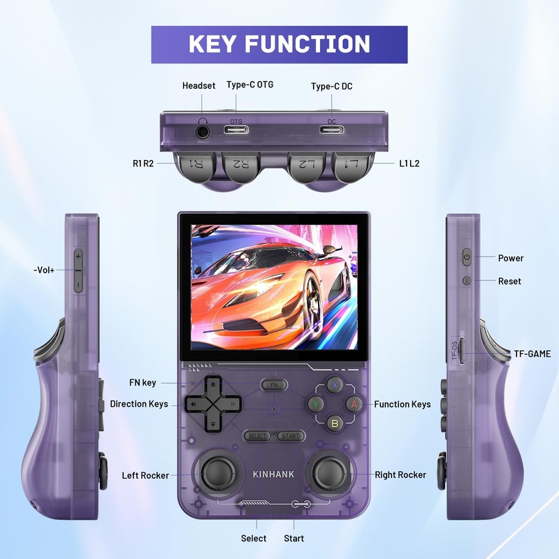 Kinhank K36 Handheld Retro Game Console with 9000+Games,Mini Retro Game