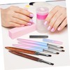 WOONEKY Diy Manicure Kit 5pc Nail Art Pen Set Brush