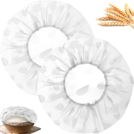 Food Covers, 2 Pieces Covers for Proofing Basket, Reusable Bowl Covers for Bread Fermentation, Elastic Covers, Fit for Dough Preparation (Round 27 cm)