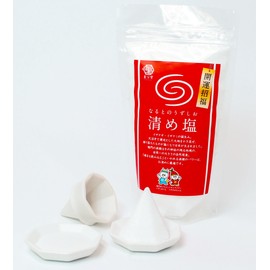 Moa Feteli Assorted Salt Good Luck Lucky Power Spot, Made in Japan, Naruto Uzushio Cleansing Salt, 14.1 oz (400 g), Set of 2 Octagonal Plates