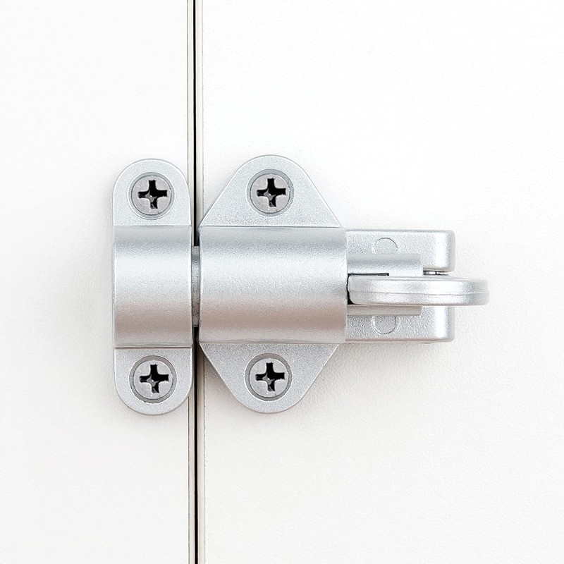 Wocoe 3 Packs Silvery Spring-Loaded Latches - Aluminum Alloy Automatic