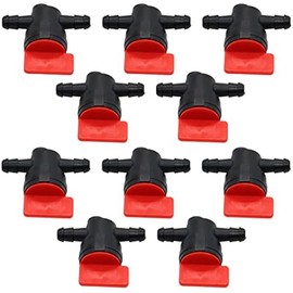 698183 10PCS 1/4" Straight in Line Gas Fuel Shut Off Valves Cut Off Valves Compatible with Petcock Motorcycle 494768 493960