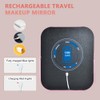 YEKKOPT Pink Rechargeable Vanity Mirror with Lights, LED Makeup Mirror,