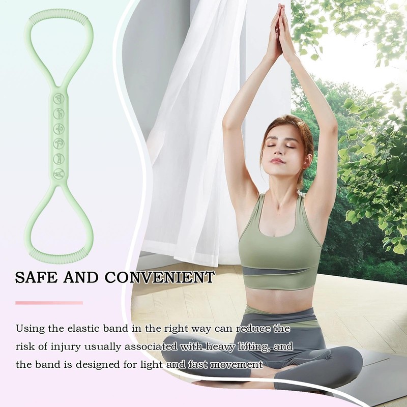 Chest Resistance Bands, 8 Shaped Exercise Bands, Back Training Belt,