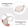 Magnifying Keychain Portable Foldable 15X Metal Magnifier Keychain for Reading