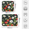 Strawberry Dish Drying Mat for Kitchen Counter White Flower Absorbent