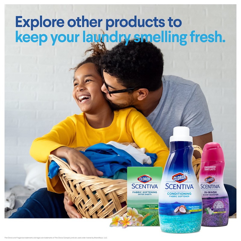 Clorox Scentiva Fabric Softener Dryer Sheets, Tuscan Lavender & Jasmine