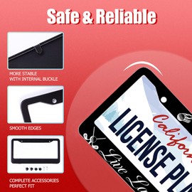 Live Laugh Golf Golfer Personalise License Plate Frames License Plate Frame Car Universal Accessories Stainless Steel Cars Decor Fits Standard US Vehicles Size 12.2 x 6 Men Women