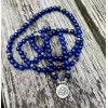 Unbranded 108 Mala Beads Prayer Lapis Lazuli Necklace Multi Strands