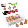 WAGO 221 Lever-Nuts 36pc Compact Splicing Wire Connector Assortment. Includes