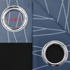 Estelar Textiler Navy Blue and Greyish White Blackout Curtains 108