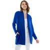 Women's Lightweight Open Front Cardigans with pockets and Royal Blue