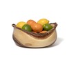 Lipper International Acacia Rustic Tulip Serving Bowl with BARK Edge