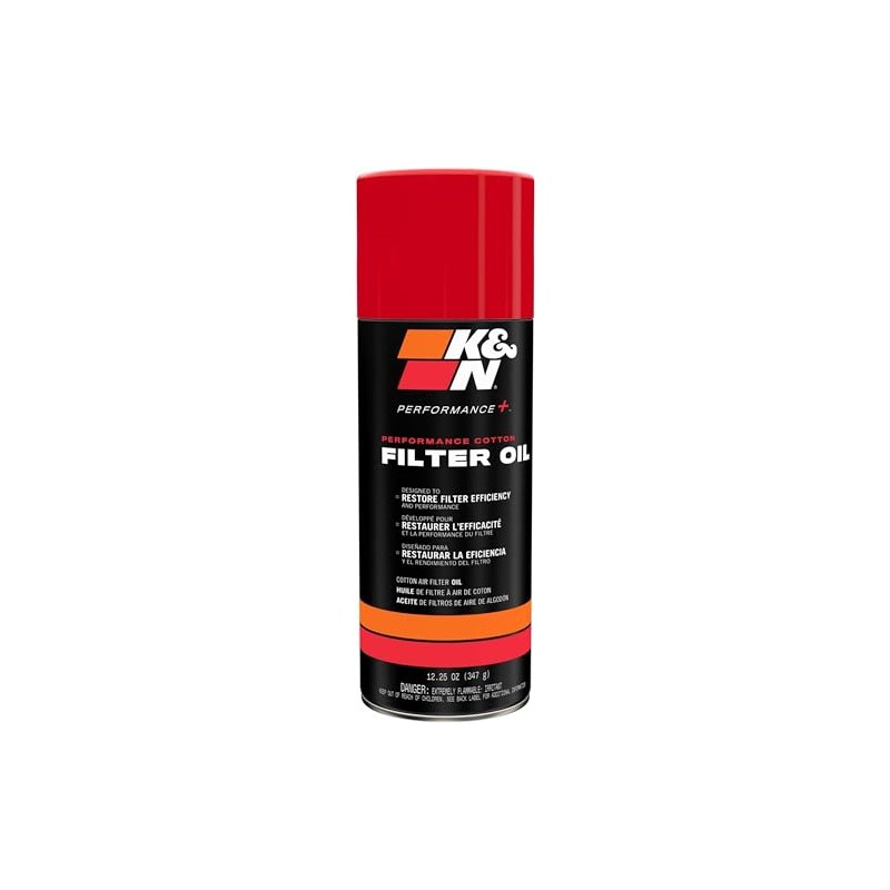 K&N Air Filter Oil: Aerosol; Restore Engine Air Filter Performance