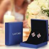 LAVUMO Rose Heart Earrings for Women, /, /
