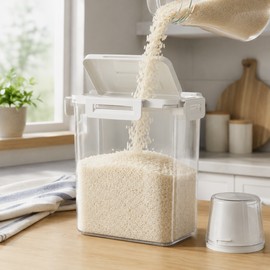 Sealed Food Storage Container for Pantry Use – Moisture-Resistant Dry Food Organizer for Rice, Flour & Grains