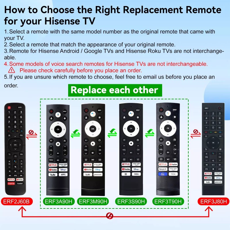 For Hisense TV ERF3M90H Voice Remote For Hisense U6H U6K