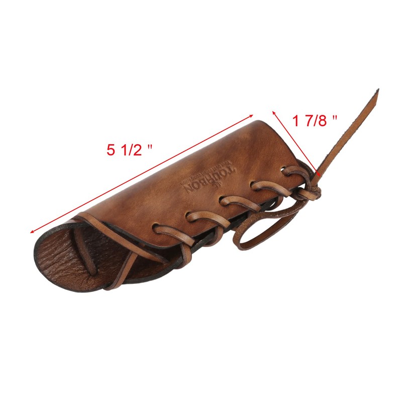 Tourbon Vintage Brown Axe Handle Guard Leather Hatchet Collar Protection