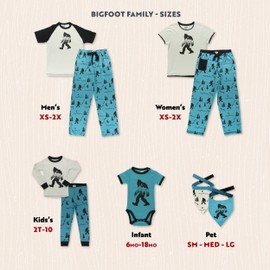 Lazy One Matching Sasquatch Pajamas for Family, Bigfoot Pajama Sets for Adults, Teens, Kids, Baby, and Dog! (Mens, L)
