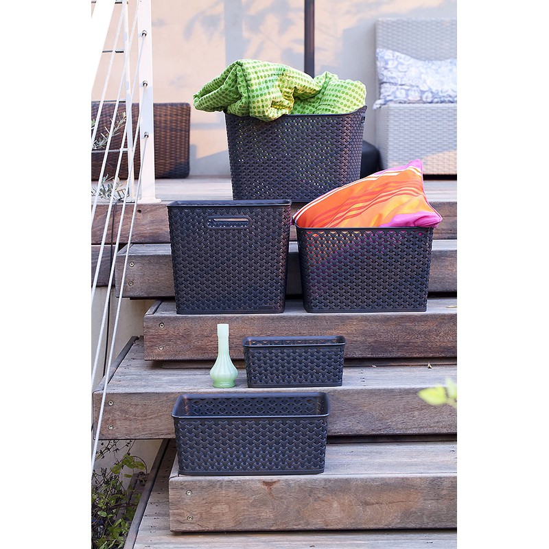 Curver My Style Rattan Effect Set of 4 Kitchen, Living