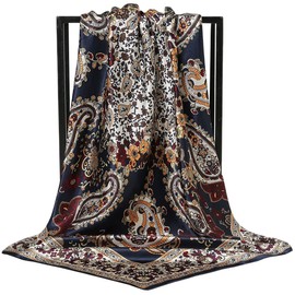 MAIRY Womens Scarf Satin Headscarfs Silk Bandana Classic Vintage Ancient Print Scarf Neck Hair Neckerchief Headwear Square Scarves,1723