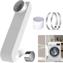 4" Periscope Dryer Vent, Adjustable Distance from 9.5"-14.5", Tight Space Dryer Vent Kit for Whirlpool, Stainless Steel Flat Dryer Vent Duct, Telescoping Vent Kit for Dryers Laundry Room