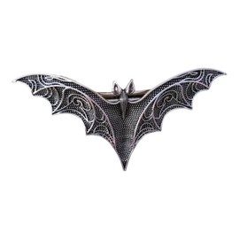 Vintage Celtic Bat Flower Hair Clips - Large Metal Medieval Style Barrettes for Women (bat & geometric style 4)