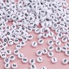 DAHI 800pcs White Acrylic Number 0~9 Round Beads for Threading