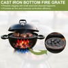 PATIKIL Cast Iron Fireground Grill, 19cm Round BBQ Grill Plate