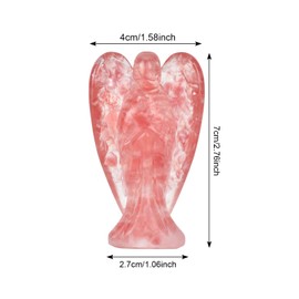 Lunaanda Natural Crystal Angel – Elegant Pocket Guardian Angel Figurines, Perfectly Handcrafted Angel Statue and Guardian Angel Crystal Figurine