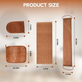 Waaqkid 4 PCS African Net Sponge with Handles, Exfoliating African Net Washcloth for Face & Back