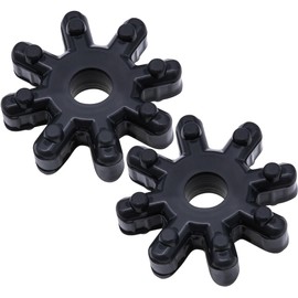 MEAJOO 2PCS Rubber Flexible Steering Column Coupling Couple, Replacement for 563152K000FFF 56315-2K000 Compatible with Hyundai Kia Sonata Elantra Santa Fe Azera Veloster Soul Optima Forte (Black)