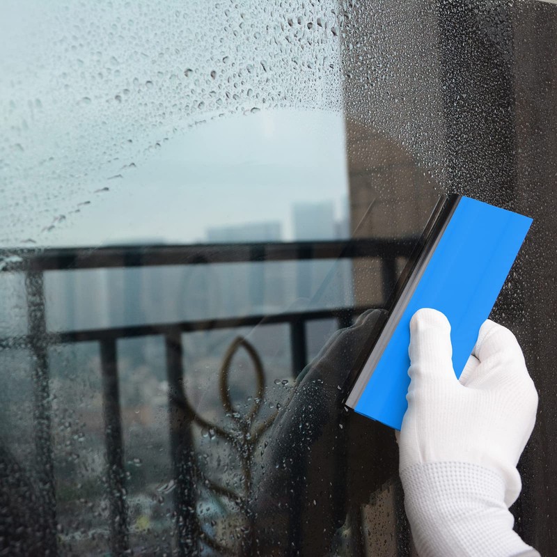 FOSHIO 6 Inch Rubber Squeegee for Kitchens, Glass, Shower and