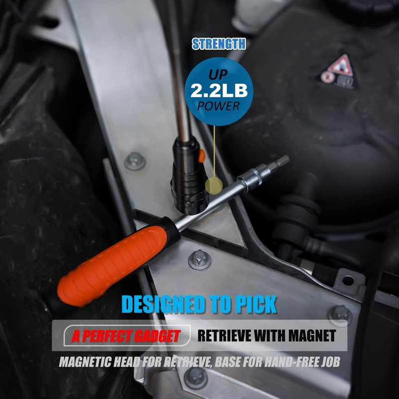 VIBELITE Gifts for Dad, Magnetic Flashlight with Tool Magnetic Lanyard,
