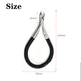 YERZ Cuticle Trimmer Cuticle Cutter Nippers Clippers, Stainless Steel Anti-Slip Handle Cuticle Remover Tool, Professional Pedicure Manicure Tool