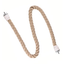 Parrot Climbing Rope Perch - Bird Cage Swing Stand, Spiral Jute Hanging Toy - 80cm