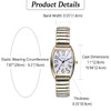 Oidea Elastic Strap Watch for Women: Gold Silver Rectangular Women's